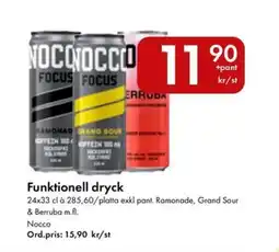 Snabbgross Nocco Funktionell dryck erbjuda
