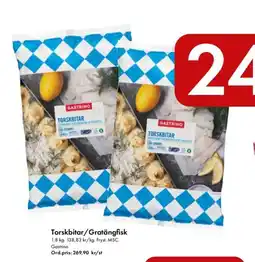 Snabbgross Gastrino Torskbitar/Gratängfisk erbjuda