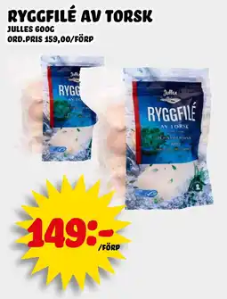 Nelins Julles Ryggfilé av torsk erbjuda