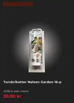 Granngården Torvbriketter Nelson Garden 16-p erbjuda