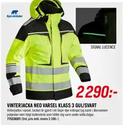 Tools Vinterjacka Neo varsel klass 3 gul/svart erbjuda