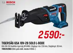 Tools BOSCH Tigersåg GSA 18v-28 solo l-boxx erbjuda