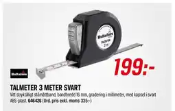 Tools Talmeter 3 meter svart erbjuda