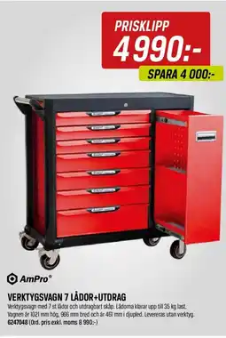 Tools Verktygsvagn 7 lådor+utdrag erbjuda