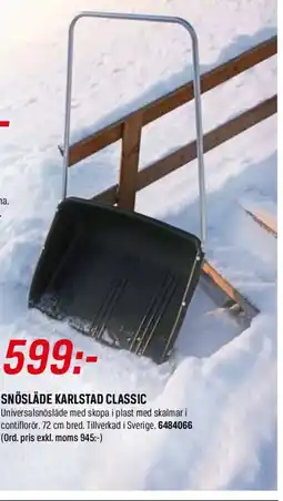 Tools Snösläde Karlstad classic erbjuda