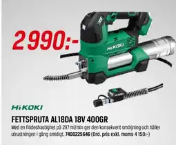 Tools Fettspruta AL18DA 18v erbjuda