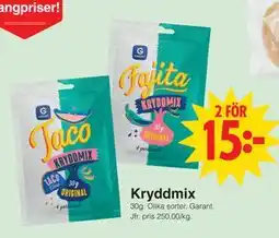 Matöppet Kryddmix erbjuda