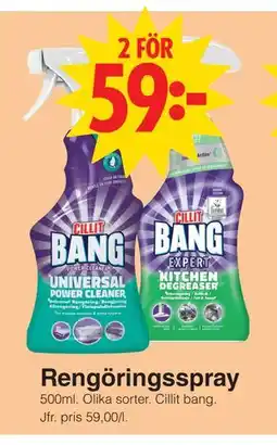 Matöppet Rengöringsspray erbjuda