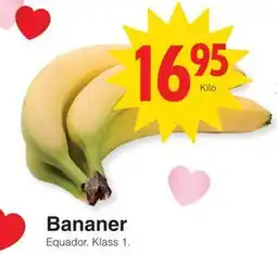 Matöppet Bananer erbjuda