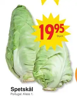 Matöppet Spetskål erbjuda