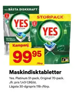 City Gross Maskindisktabletter erbjuda