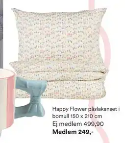 Hemtex Happy Flower påslakanset i bomull 150 x 210 cm erbjuda