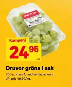 City Gross Druvor gröna i ask erbjuda