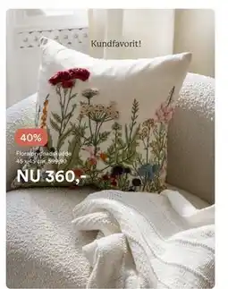 Hemtex Flora prydnadskudde 45 x 45 cm erbjuda