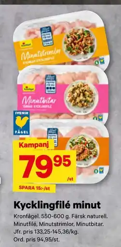 City Gross Kycklingfilé minut erbjuda