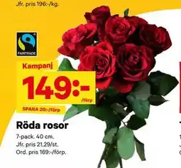 City Gross Röda rosor erbjuda