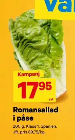 City Gross Romansallad i påse erbjuda