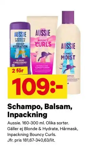 City Gross Schampo, Balsam, Inpackning erbjuda