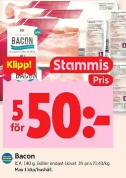 ICA Kvantum Bacon erbjuda