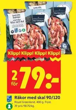 ICA Kvantum Räkor med skal 90/120 erbjuda