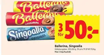 ICA Kvantum Ballerina, Singoalla erbjuda