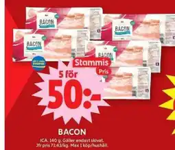 ICA Maxi Bacon erbjuda
