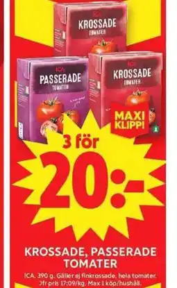 ICA Maxi Krossade, passerade erbjuda