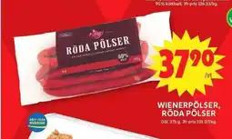 ICA Maxi Wienerpölser, röda pölser erbjuda