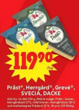 ICA Maxi Präst, herrgård, grevésvecia, dacke erbjuda