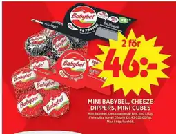 ICA Maxi Mini babybel, cheeze dippers, mini cubes erbjuda