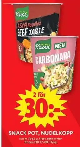 ICA Maxi Snack pot, nudelkopp erbjuda