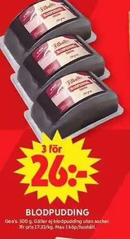 ICA Maxi Blodpudding erbjuda