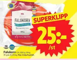 ICA Supermarket ICA Falukorv erbjuda