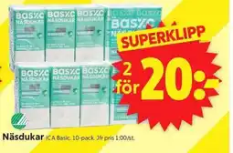 ICA Supermarket ICA Basic Näsdukar erbjuda