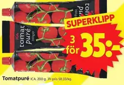 ICA Supermarket ICA Tomatpuré erbjuda