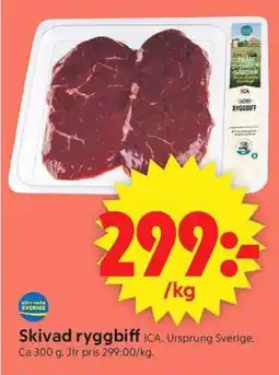 ICA Supermarket ICA Skivad ryggbiff erbjuda