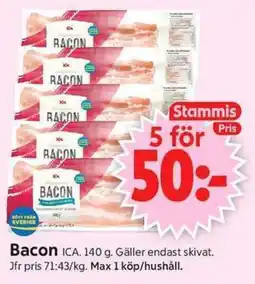 ICA Supermarket ICA Bacon erbjuda