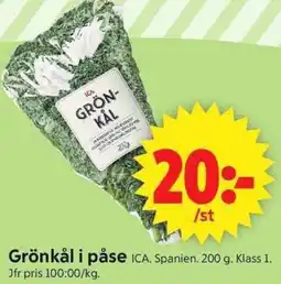 ICA Supermarket ICA Grönkål i påse erbjuda