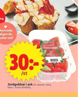 ICA Supermarket ICA Jordgubbar i ask erbjuda