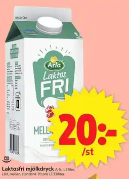 ICA Supermarket Arla Laktosfri mjölkdryck erbjuda