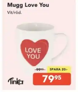 Bo Ohlsson Mugg Love You erbjuda