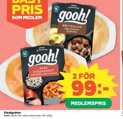 Coop Gooh! Färdigrätter erbjuda