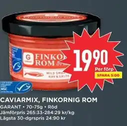 Willys GARANT Caviarmix, Finkornig rom erbjuda