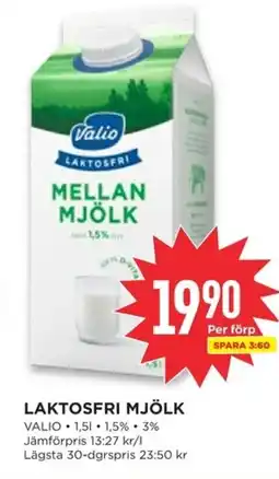 Willys VALIO Laktosfri mjölk erbjuda