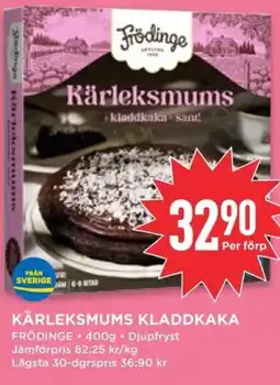 Willys FRÖDINGE Kärleksmums kladdkaka erbjuda