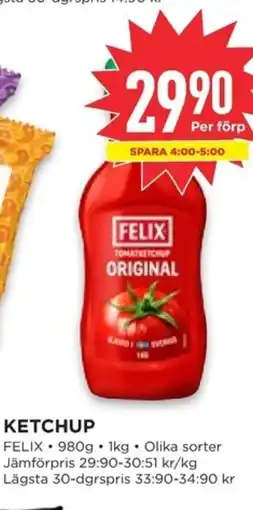 Willys FELIX Ketchup erbjuda
