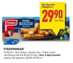 Willys FINDUS Fiskpinnar erbjuda