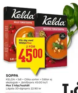 Willys KELDA Soppa erbjuda