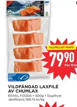 Willys Vildfångad laxfilé av chumlax erbjuda