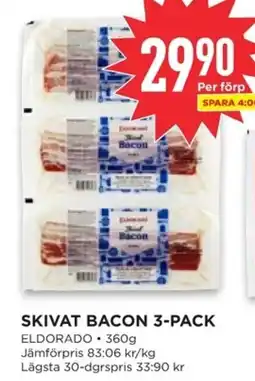 Willys ELDORADO Skivat bacon 3-pack erbjuda